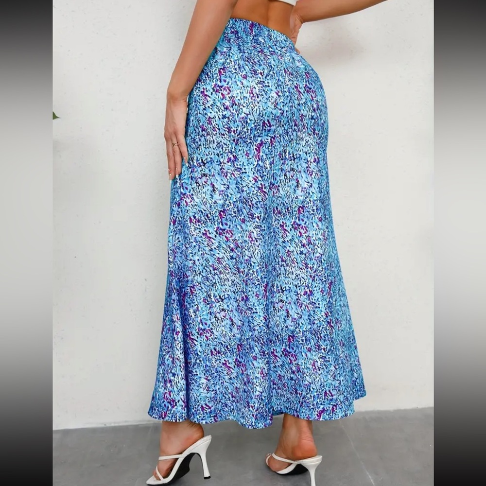 Boho floral print high waisted maxi shirt - Picture 3 of 15
